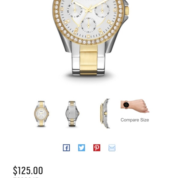 FOSSIL Riley Multifunction Two Tone Watch - Picture 6 of 6